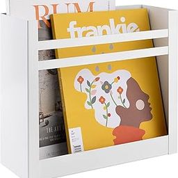 Indian Decor 50125 Wall Mounted Magazine Holder - Hanging Organiser Rack for Magazines Files Books Documents Newspapers - White, 30 x 27 x 11 cm-image-18