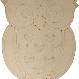 Art Infinity Owl Shape Pre-Marked MDF Chopping Wood Board Cutout I with Smooth Surface's Board I Suitable for Wall Hanging, Decoration, Festival Gift, DIY Resin Art & Craft I 10-inch-86