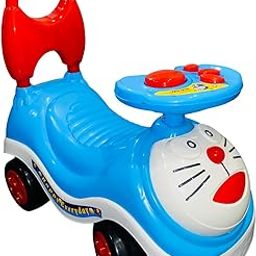 DILLARDS Kids Ride-on Push Car, Cat Design with Music Panel, Blue and White, Ages 1-3 Years-image-20