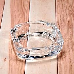 Small Size Glass Ashtrays for Cigarettes,Cigar,Portable Decorative Modern Ashtray for Home Office Indoor Outdoor Patio Use, Fancy Cute Cool Ash Tray, Square Shape(Pack of 1)-2