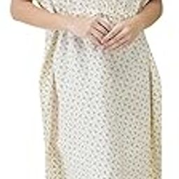 Women's- Kaftan | Maxi | Gown- Cotton Fabric- Floral Print - V Neck-image-41