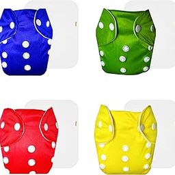 Dumbledo Lite Cloth Diaper with Cotton Insert (Pack of 4) | Snug Fit | 6-Layer Absorbent Pad | Adjustable Snaps | Ideal for Toddlers | 3 Months – 2 Years | Unisex Baby-29