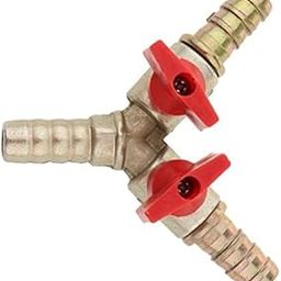 Radionics 3 Way Y Shaped Gas Fuel Valve - Brass Barbed Y Shaped Ball Valve Fuel Gas Oil Pipe Fitting Clamp-31