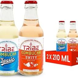 Tribe Kombucha Naturally Sparkling Probiotic Super Drink| Recipes with Herbs, Spices, Rose & Tulsi | Gut Friendly | Gluten free | Immunity Booster | Antioxidant and Hydration | Pack of 4 |210 ML-image-36