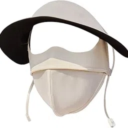 ZOOMELLA Face Mask with Brim Reusable Portable Face Covering for Beach Travel Outdoor white|Masks & Eye Masks|Clothing, Shoes & Accessories-picture-26