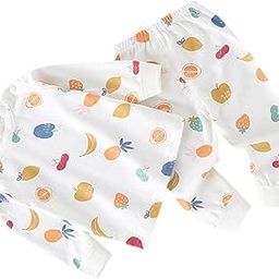 Kids Pajama Set Pajama Suit Nightdress Breathable for Infant Unisex Fruit Height 66cm-image-82