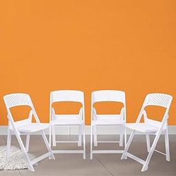 ITALICA Plastic Phoenix Folding Chair/Space Saving Chairs/Folding Chair For Balcony, Garden, Patio/Indoor & Outdoor/Sturdy & Durable Chair For Comfortable Seating (White, Set Of 4 Chairs, Bn)-image-51