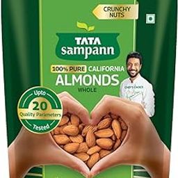 Tata Sampann Pure California Almonds/Badam Whole, 500g, Real Nuts, High in Fiber, Badam Giri, Rich in Protein, Magnesium, Phosphorus and Dietary Fibre, Nuts & Dry Fruits-5