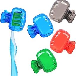 HCN Travel Toothbrush Head Covers Toothbrush Protector Cap Brush Pod Case Protective Portable Plastic Clip for Household Travel, Camping, Bathroom, School (Multicolor) (Pack of 1) (pcs 4)-image-52