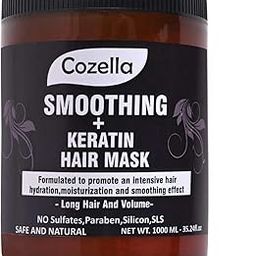 Cozella Smoothing Keratin Hair Mask | Formulated to Promote an intensive Hair Hydration, Miniaturization and Smoothing Effect | All Hair Types | 1000ML-image-99