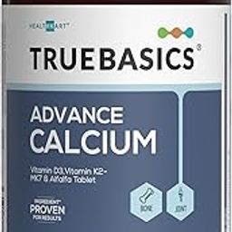 TrueBasics Advance Calcium For Women & Men (90 Tablets) | With Vitamin D3, Vitamin K2-MK7, Alfalfa, Clinically Researched Ingredients | For Healthy Bone & Joint Strength-2