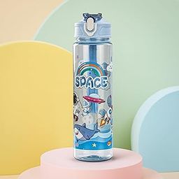 Baybee Galaxy Baby Sipper Water Bottle with Soft Silicone Straw and Strap | Spill-Proof & BPA Free Safe Sippy Water Bottle 800ml for Kids 6+ Months | Ideal Sipper for Baby, Kids, Toddlers (Blue)-image-86