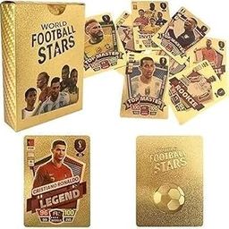 World Cup 2024 Football Star Cards, 55 Gold foil Football Cards, Gold Football Cards for Football Fans and Collectors,UEFA Champions League&Euro 2024 Football Cards(55 PCS-Gold Cards)-picture-12