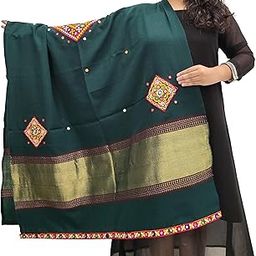 Enterprise Women's Kachhi Wollen Shawl Best for travelling | Wool | Embroidered | Hand-Woven.-10