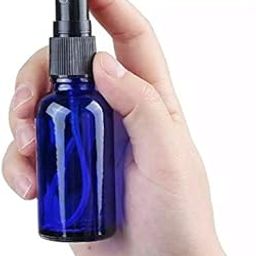 JARBAZAAR [ Set of 4 PCS] 30 ML Blue Glass Mist Bottle Round Bottle with Spray Pump for Multi use for DIY Perfume, Essential Oils, Blends, Aromatic Water, Beauty Products-20