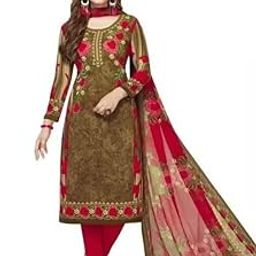 Dress Material/Salwar Suit Fabric/Patiala Suit Multicolor Crepe Printed Unstitched Salwar Suit Material Design No 1284-image-8