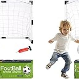 Proberos® Mini Football Goal for Kids with Pump and Ball Set Toddler Net Post Weather Resistant Sturdy PVC Easy Assembly Indoor Outdoor 2 PCS-image-74