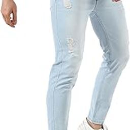 Men's Regular Fit Mid Rise Classic Denim Jeans | Premium Stretchable Cotton Mid-Rise Crafted with Comfort Fit and High Performance for Everyday Wear-image-51