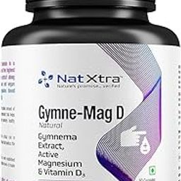 NatXtra Gymne-Mag D|Blood Sugar Support Supplement|Gymnema Sylvestre,Magnesium,& Vitamin D3|Reduces Cravings,Promotes Healthy Glucose Metabolism|60 Vegetarian Capsules (Pack Of 1 Count)-31