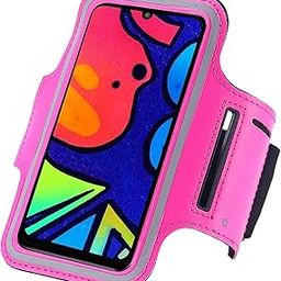 Nplus India Sports Armband for Samsung Galaxy S8 - Sleek Pink, Secure Fit, Adjustable Strap, Headphone Access, Key Pocket - Ideal for Running, Gym, and Outdoor Activities-image-96