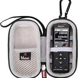 Mchoi Hard Portable Travel Case For Sony ICD-UX570 Digital Voice Recorder, ICDUX570BLK,CASE ONLY, Black-image-54