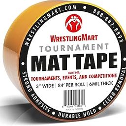 WrestlingMart 3" x 84" 6 Mil Tournament Wrestling Mat Tape - Disposable Mat Tape Made for Games and Tournaments Lightweight, Affordable, Durable and Easy to Apply and Remove-image-40