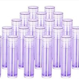 Hunky Dory 12pcs 5 Grams Purple Cosmetics Container for Chapstick Lip Balm, Essential Oil, Costemic, Makeup Use-56