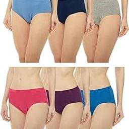 Women Cotton Plain Panty, Pack of 6-picture-45