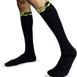 Knee Length Compression Socks (Shadow), Eliminates Fatigue, Muscle Soreness, Improved Blood Circulation, For Gym, Tennis, Cricket, Running, Riding & Prolonged Outdoor Activities-image-93