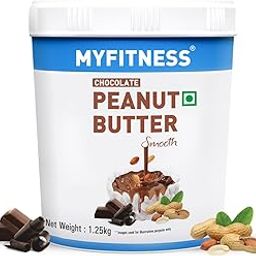MYFITNESS Peanut Butter Chocolate Spread Smooth 1.25kg | 22g Protein & 6g Fiber | Tasty & Healthy Nut Butter Spread for Breakfast, Snacks | Cholesterol Free | Zero Trans Fat | Creamy Peanut Butter-28