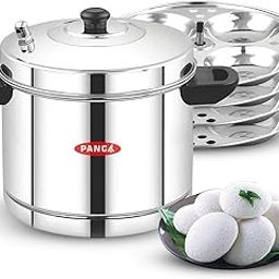 PANCA Idli Maker 4 Plates 16 Idli Maker Stainless Steel, Idly cooker/Idly Maker (4 Plate - 16 Idlies)-11