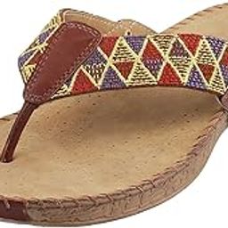 Womens Synthetic Tan Slippers (Size (7 UK (40 EU))-44