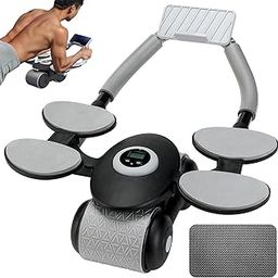 PIKFOS Automatic Rebound Ab Abdominal Exercise Roller Wheel, Ab Roller Wheel with Knee Mat, Ab Workout Equipment, Smooth Rebound, Fitness Home Gym Exercise Tool for Abs, Core,Four Elbow-picture-15