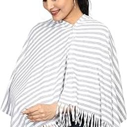nene stripes Breastfeeding Multi Purpose Scarf The Jersey Cotton Stretchable Nursing Shawl, Breathable Breastfeeding Cover-Grey- Large Size 180cmX70cm-picture-16