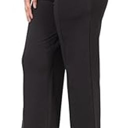 Mid Waist Wide Leg Flared Pants Elastic Waist Band for Women Office Work Formal Wear Stretch Cotton Knit Flare Pants Utility Pockets Extra Flare Pants Trousers for Travel-picture-32