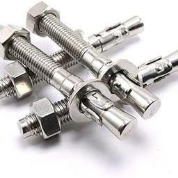 Wedge Type Fully Threaded Expansion Anchor Bolts | Zinc-Plated Heavy Duty Fasteners | Ideal for Concrete & Masonry Applications - Size 10x150 - Pack of - 2-11