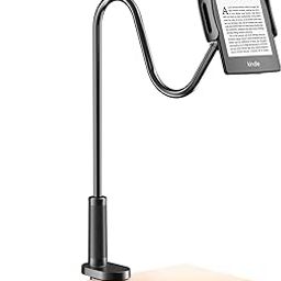 Kefotic Gooseneck Tablet Holder for Kindle Reading in Bed, Hands Free Desk Bedside Lazy Arm Stand for Kindle Accessories, Compatible with iPhone iPad Mini-image-16