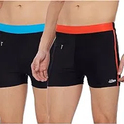 i-swim Mens Costume Is-010 Size 2XL Black/Orange with Is-010 Size 2XL Black/Sky Pack of 2-picture-25