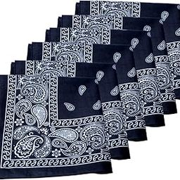 Complete Face Cover Handkerchief Men's Hanky Comfortable And Convenient For Long Hours Set Of 6 (Black)-image-78