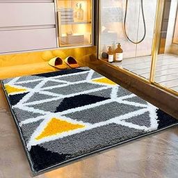 Roseate Mosaic Super Soft (40x60 cm) Microfibre 2000 GSM Bath Mat Super Absorbent Anti-Skid Door Mats for Home/Bathroom Mat/Bedroom/Kitchen/Floor Mat (Grey) Pack of 1-image-31
