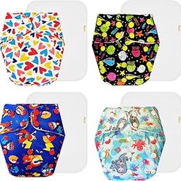 Dumbledo Premium Cloth Diaper with Cotton Insert (Pack of 4) | Soft & Gentle | Breathable | Quick Dry | Trusted by Moms | 3 Months – 3 Years | Unisex Baby-image-29