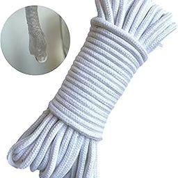 NIVAVE Basic - 50 Feet 5mm - Plants Automatic Drip Watering Wick Cord Spike for 7-15 Days Vacation Holiday/Hydroponic NFT Aquaponic Wick Cord String Rope (35-50 Plants, 1 Layer, White)-image-23