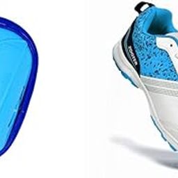 DSC 1500428 Attitude Cricket Abdominal Guard Mens (Color May Vary)+DSC Zooter Cricket Shoe for Men and Boys, Size-10 UK (White-Blue)-image-40
