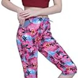 Capri for Women - 100% Cotton 3/4th Pants (with Pockets & Drawstring), Stylish Three-Fourth Lounge Pants for Women & Girls-image-15