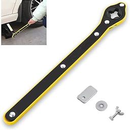 Zipelo Ratchet Wrench, Labor-Saving Scissor Jack Lug Wrench With Forward and Reverse Knob Design, Long Handle Tool for Tire Wheel, Universal Accessories Fit for Small Cars SUV-12