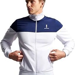 Men's Off Court Jacket - White/Navy - Size M-image-43