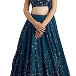 Women's Silk Embroidered Semi-Stitched Lehenga Choli Rotli LH-New-image-17