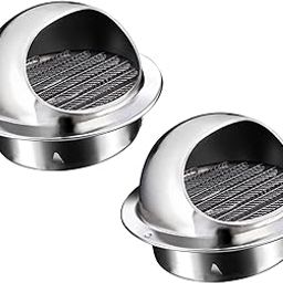 Enakshi® 2x Round Wall Vent Outside Cap Built in Fine Mesh for Kitchen-picture-25