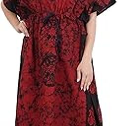 Women's Cotton Kaftan Gown Maxi Nighty-picture-44