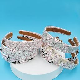 6 Pcs Flower Pattern Design Headband Solid Color Stylish Printed Pattern Design Headband For Girls And Women Hair Accessories-13